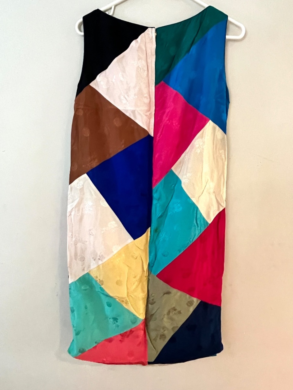 Authentic Vintage Royal Lynne Silk Geometric Sleeveless Dress - Picture 7 of 11